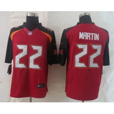 Buccaneers #22 Doug Martin Red Team Color Men's Stitched NFL New Limited Jersey