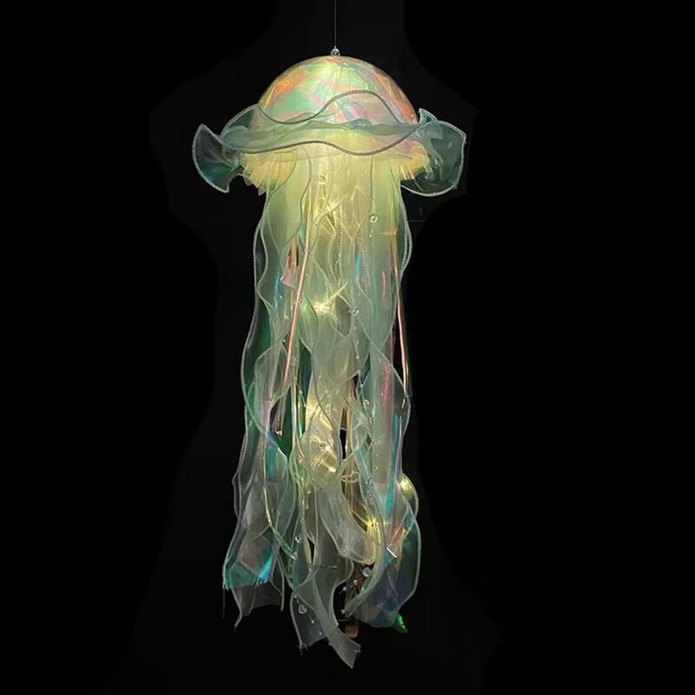 Tegooe DIY Jellyfish Lantern Kit - Colorful LED Night Light for Mermaid Theme Decor