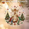 Praying Angels DIY Diamond Painting Pendant Double Sided Gem Beads 25cm