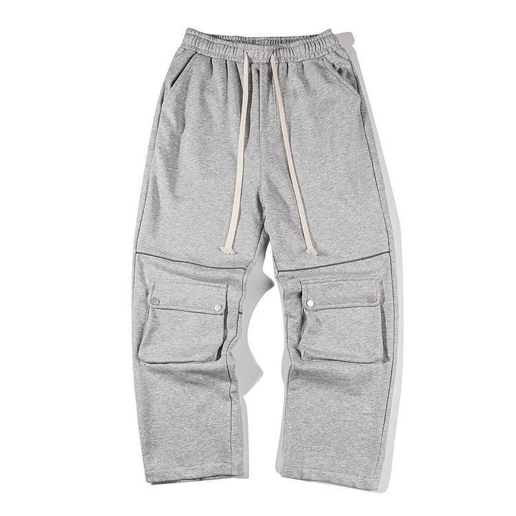 Overalls Men's Elastic Waist Sweatpants Harajuku Style Large Size Retro Sports Street Trendy Casual Pants Men Pants