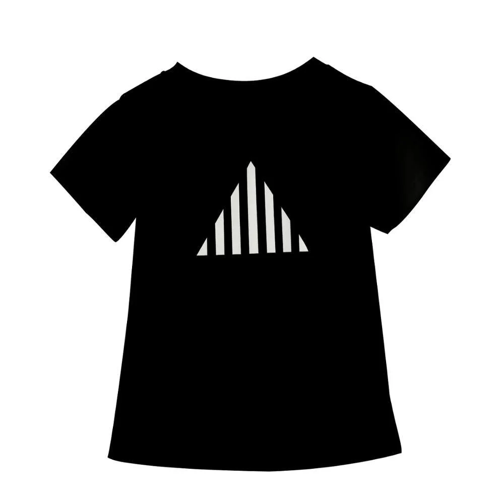 Black White Tees For Girl Boys T-shirts Short Sleeve Summer Clothes Cartoon Unicorn Unisex Tops Girl T shirts 3-8T Kids Clothing