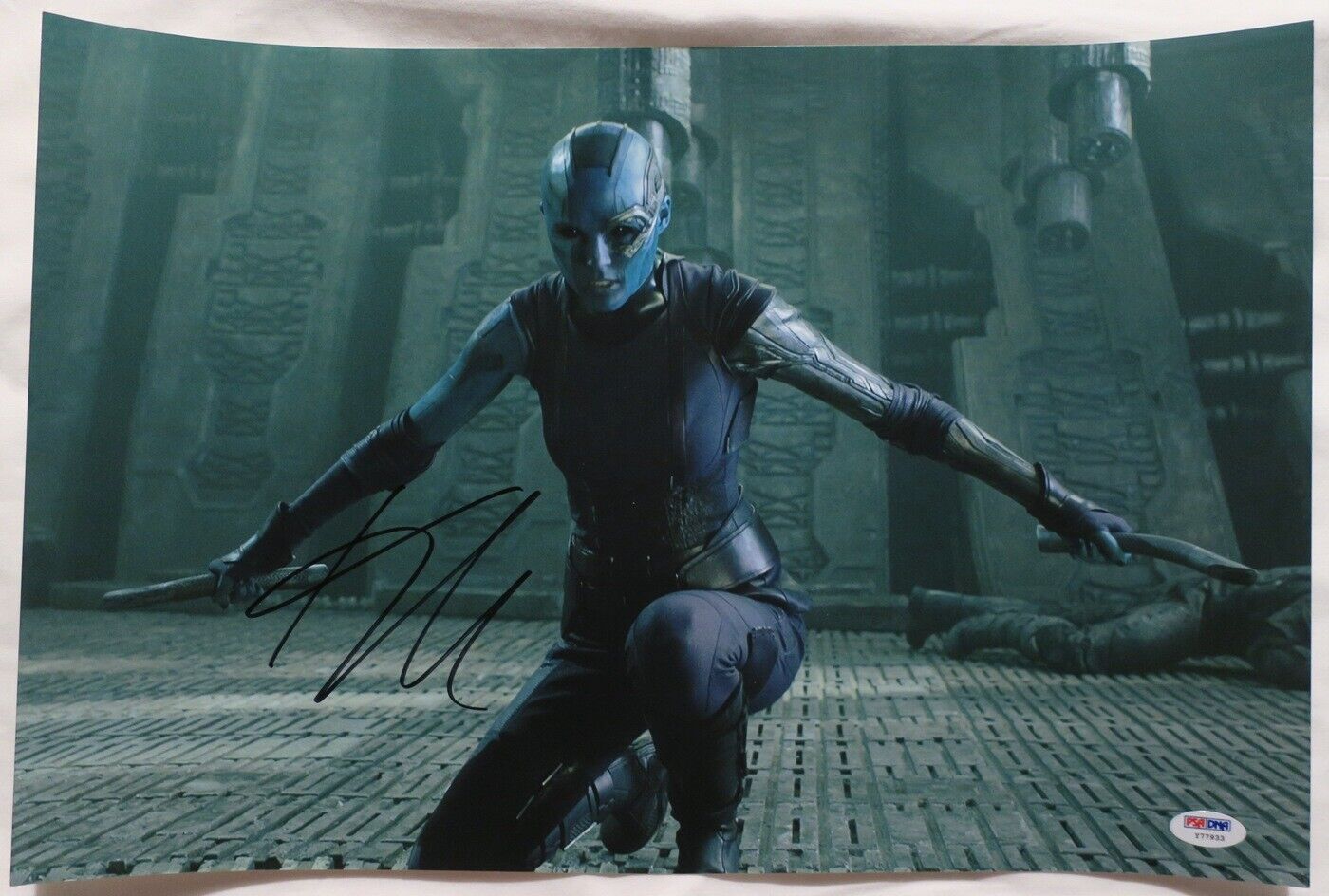 Karen Gillan Signed Guardians of the Galaxy Auto 12x18 Photo Poster painting PSA/DNA #Y77933