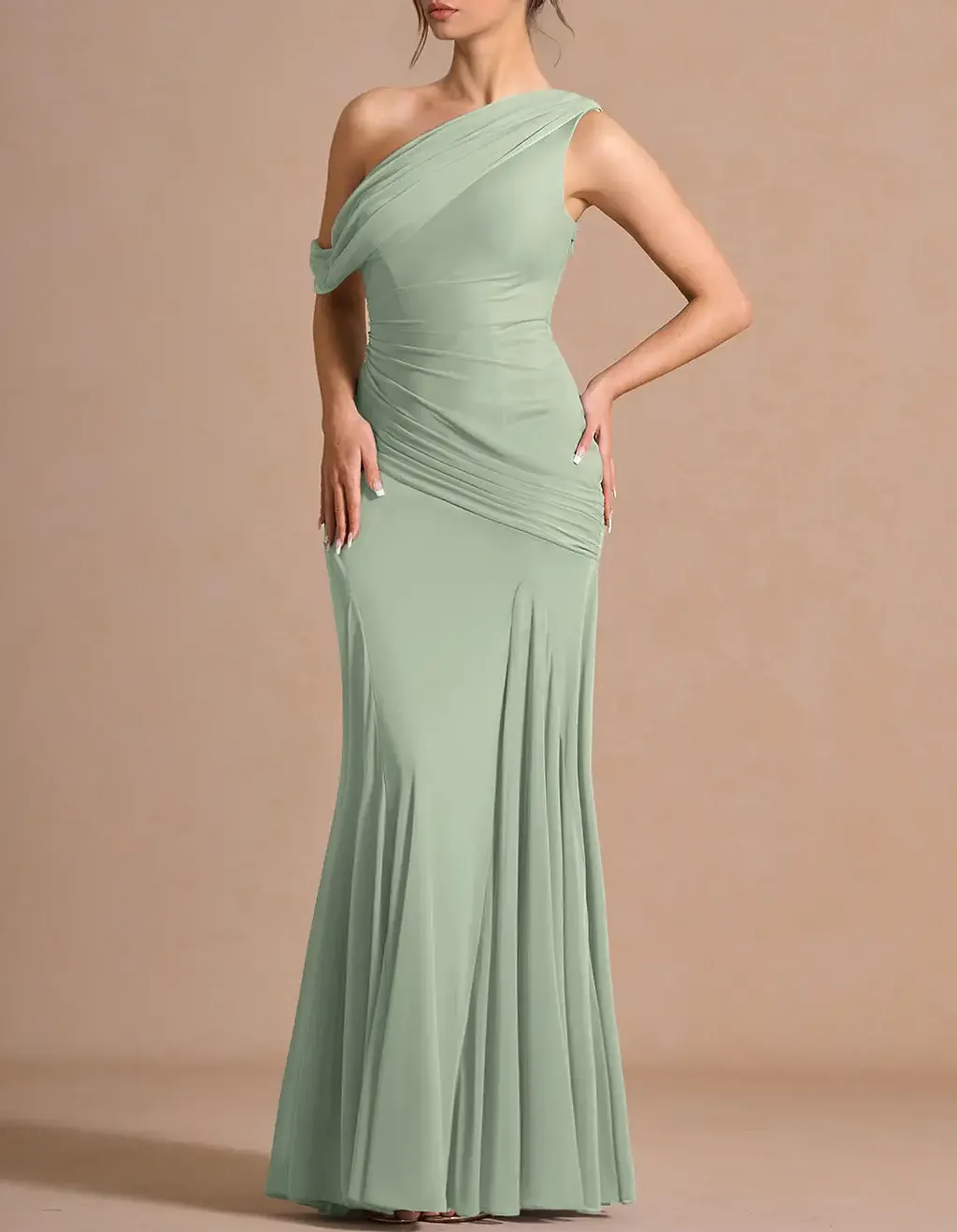 slim fit dress slacks HACCHIC Couture Broacade Bowtie Fishtail Dress