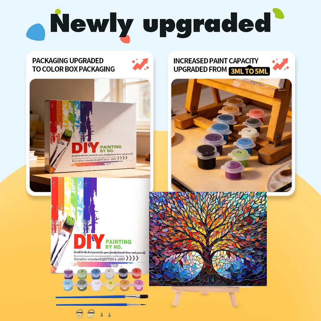 DIY Tree of Life Paint by Numbers Kits Drawing Paintwork on Canvas 15.75x19.69inch Without Frame Canvas Oil Painting Number Painting for Beginners Adults Gift Home Wall Decor