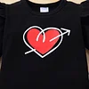Kid Baby Girls Love Heart-shaped Valentine Outfits 2 Pcs Sets