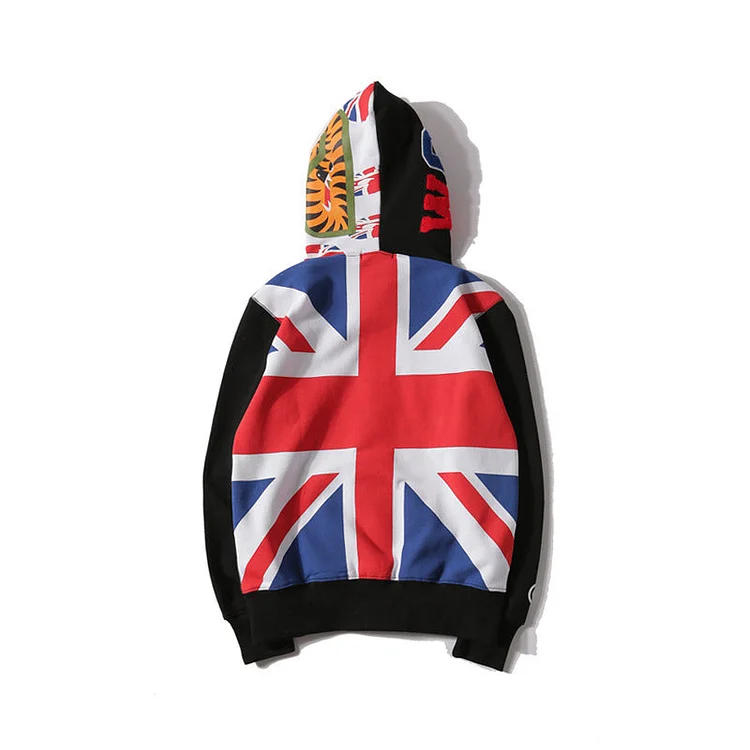 A Bath Ape Shark Head Sweater Men's Casual Hooded Zipper Jacket