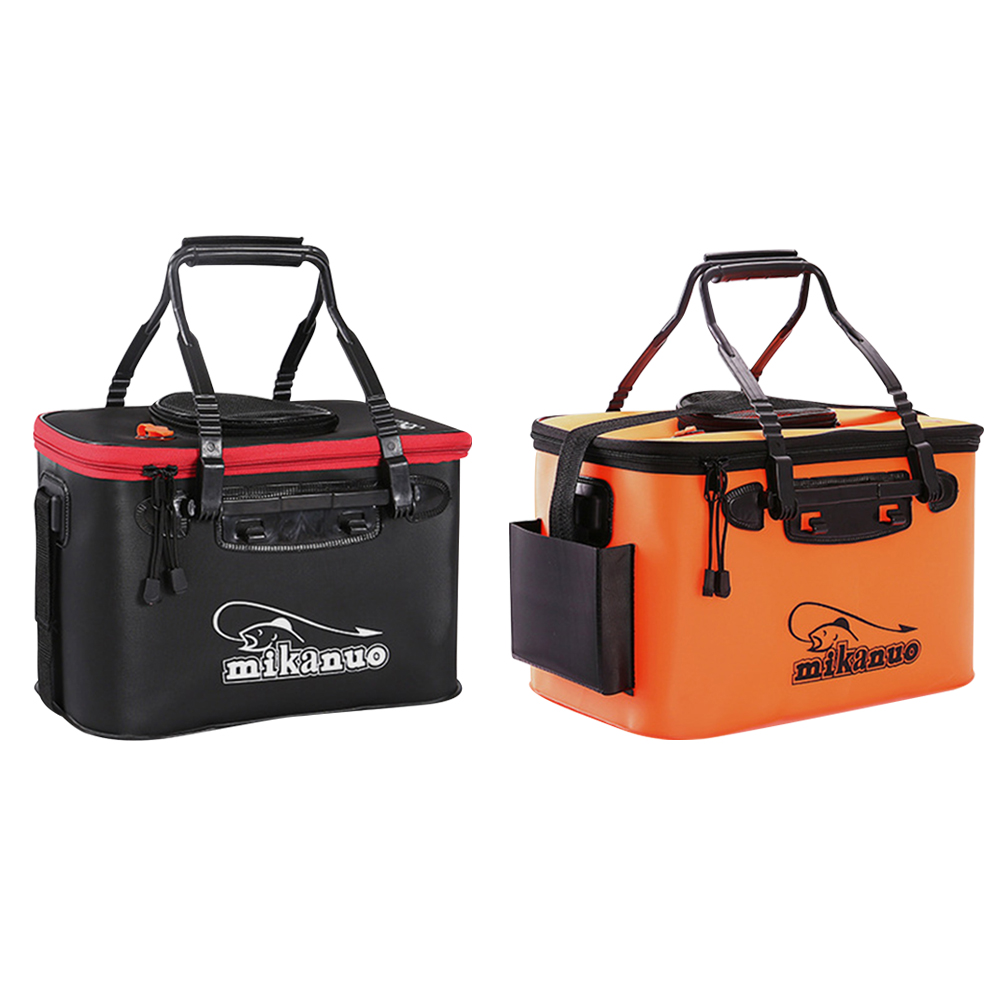 

Thickened EVA Fishing Bucket Outdoor Live Fish Storage Folding Tackle Bag, Black, 501 Original