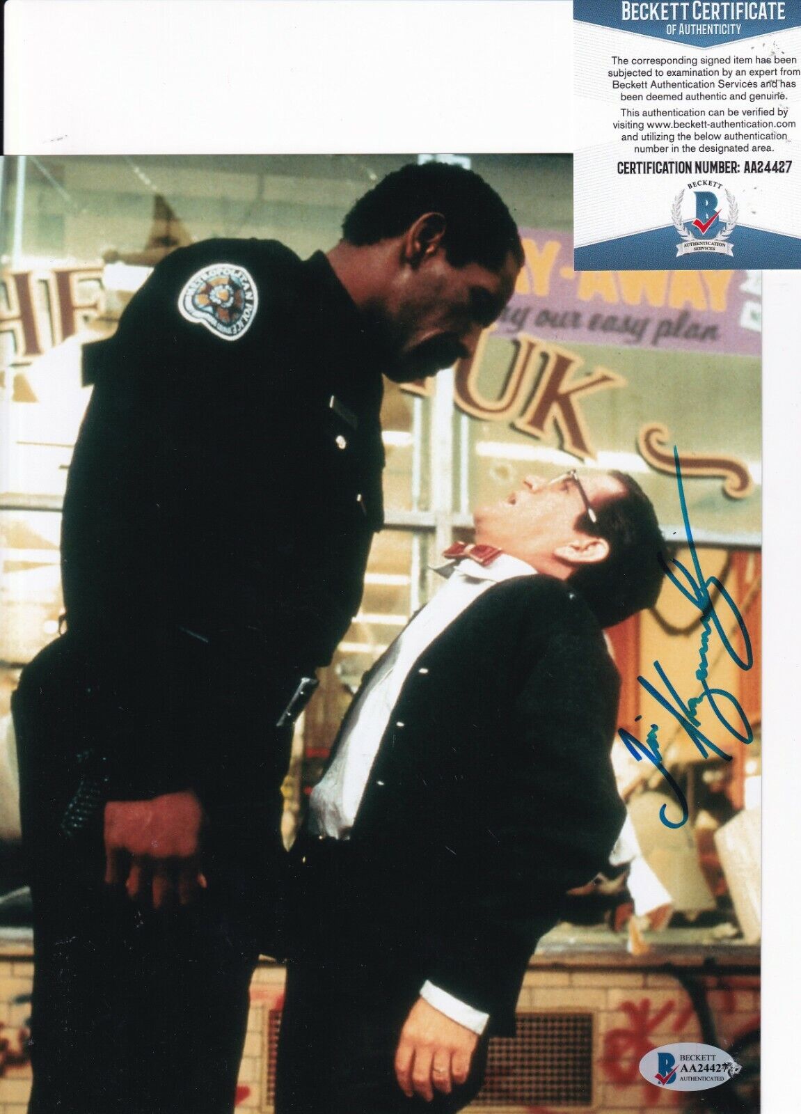 TIM KAZURINSKY signed (POLICE ACADEMY) Movie 8X10 Photo Poster painting BECKETT BAS AA24427