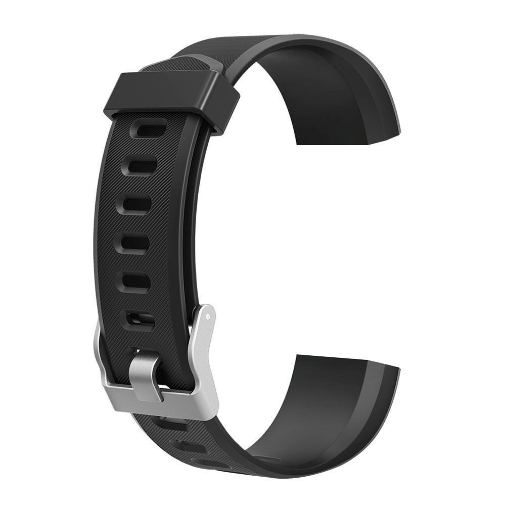 

Silicone Sport Wrist Strap Watch Band for ID115Plus HR Smartwatch (Black), 501 Original