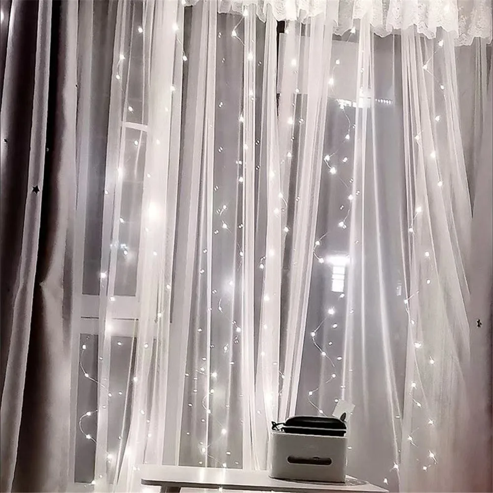 Tegooe USB Powered LED Curtain String Lights with Remote Control 3 Styles