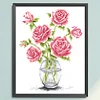 Rose - 9CT Partial Beaded Cross Stitch Kit(25x31cm)