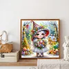 Diamond Painting -DIY Full Round Drill Gnome girl