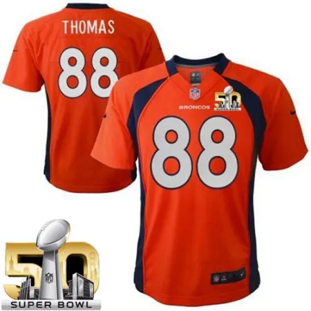 Toddler  Broncos #88 Demaryius Thomas Orange Team Color Super Bowl 50 Stitched NFL Elite Jersey
