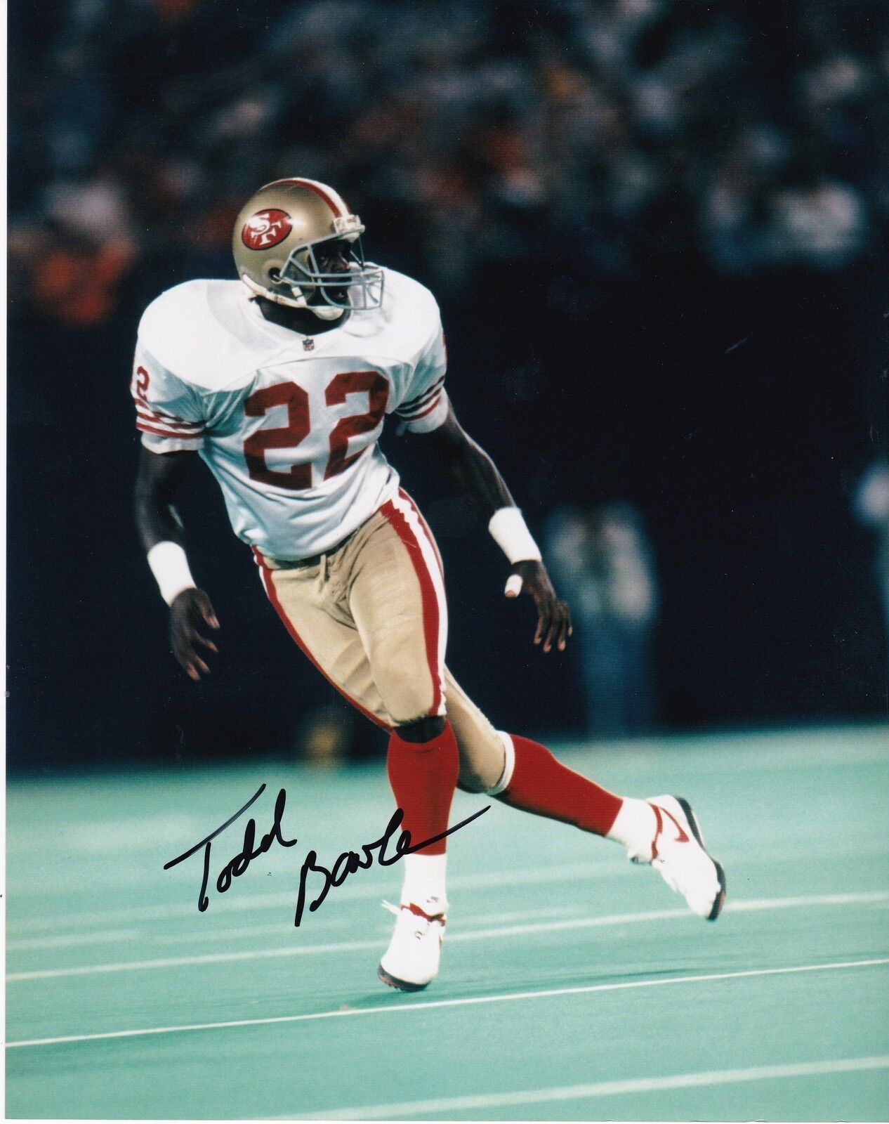 TODD BOWLES SAN FRANCISCO 49ERS ACTION SIGNED 8x10