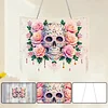 Skulls Flower 2D flache DIY-Acryl-Diamantmaler-Set Fensterh&auml;nger-Wanddekoration