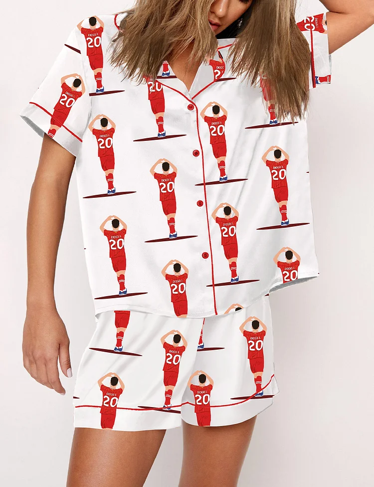 Women's Rip Diogo Jota Liverpool Football Print Pajama Set