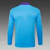 Joyfball 2025/2026 Real Madrid Half-Pull Training Suit Light blue Retro Version Football Shirt 1:1 Thai Quality