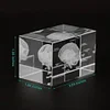 3D Laser Etched Brain Glass Cube Anatomy Diagram, Medical Crystal Inner Carving Ornaments K9 Crystal Cube Heart Lung Skeleton Teeth Brain Anatomy Stereogram