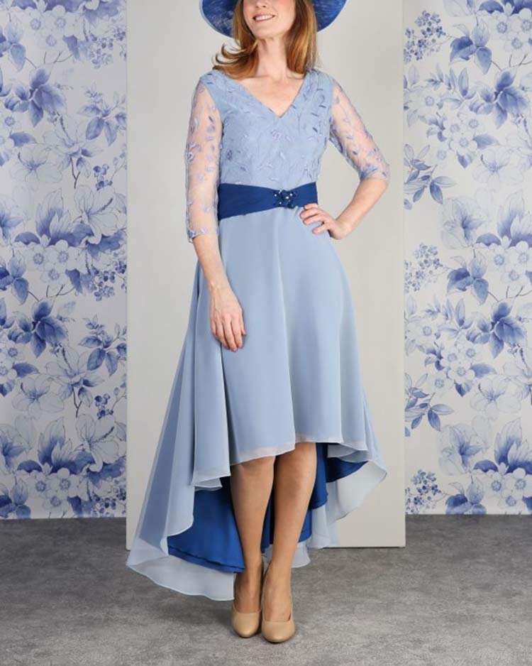 Elegant Lace Chiffon Dress Gown