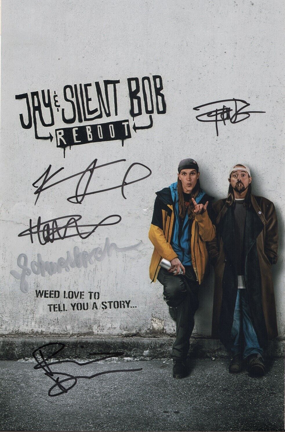 JAY & SILENT BOB REBOOT Cast x5 Authentic Hand-Signed KEVIN SMITH