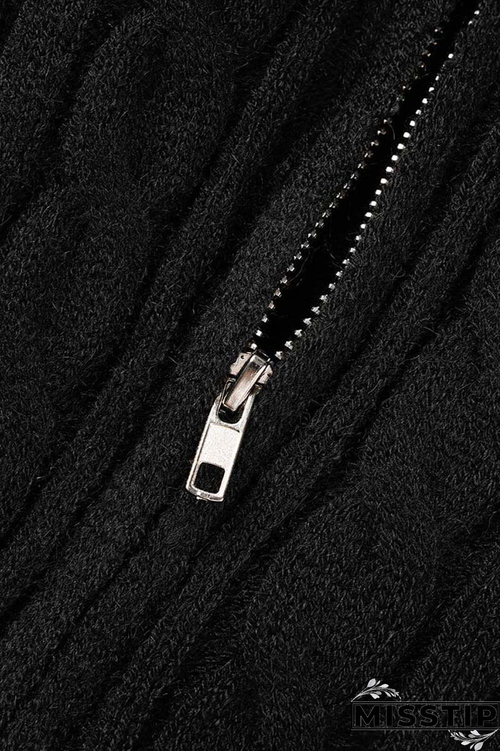 Black Casual Solid Patchwork Hooded Collar Long Sleeve Two Pieces