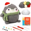  Penguin Crochet Kit with Step-By-Step Video Tutorials, Crochet Hooks for Gift Home decor