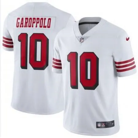 Men's San Francisco 49ers #10  Jimmy Garoppolo  White Color Rush Vapor Untouchable Limited Stitched NFL Jersey