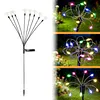 Solar Powered Firework Garden Lights Waterproof Decorative Starburst Fairy Light Easy To Install for Outside Patio Backyard Yard Walkway Decor