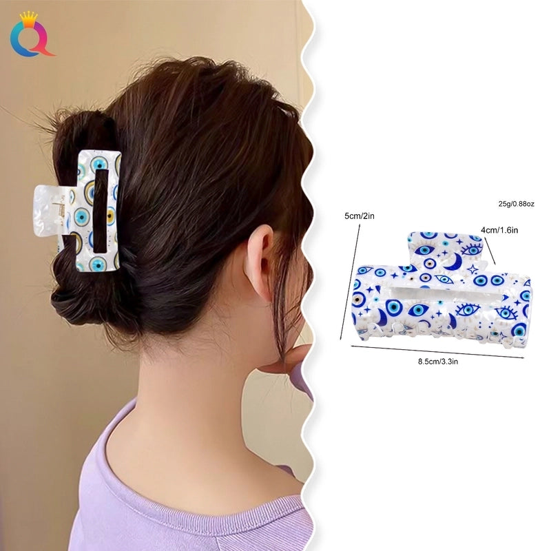 Women’s Retro Minimalist Devil’s Eye Plastic Hair Claws