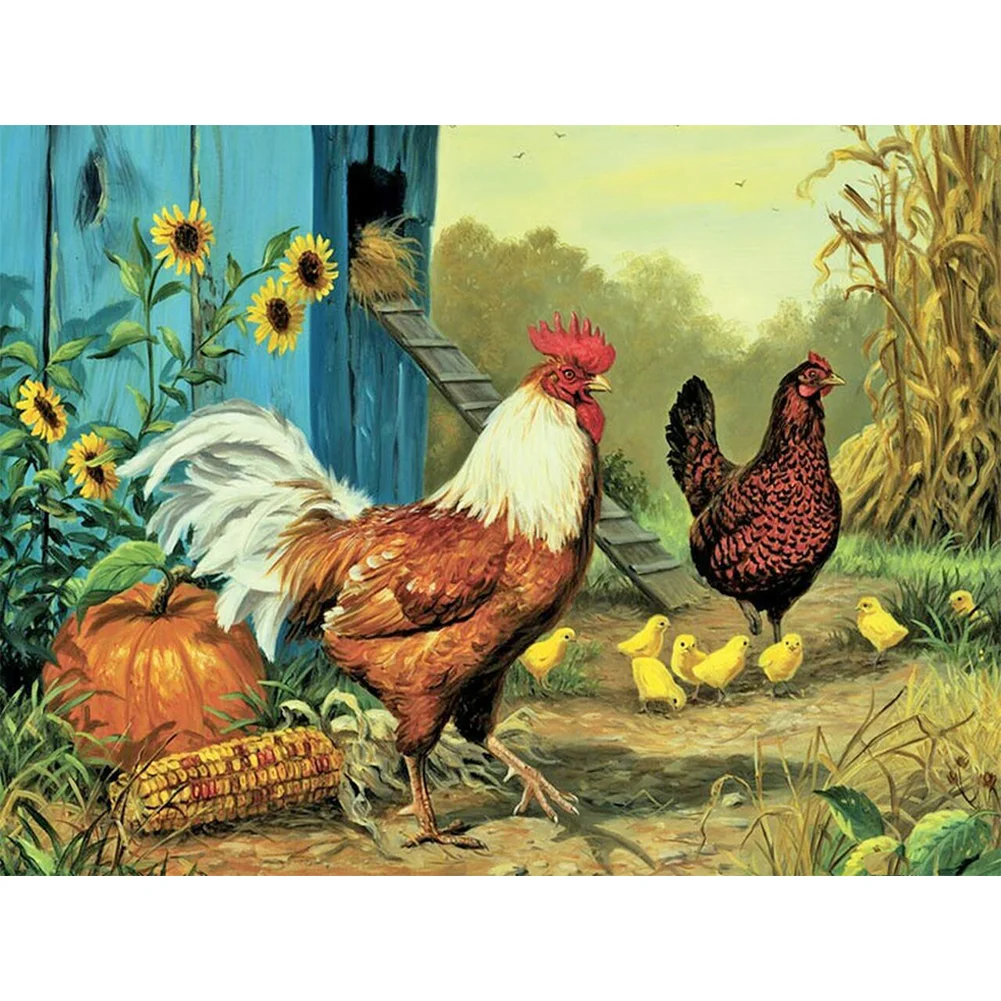 Diamond Painting - Full Round/Square Drill - Rooster(30*40 - 50*60cm)