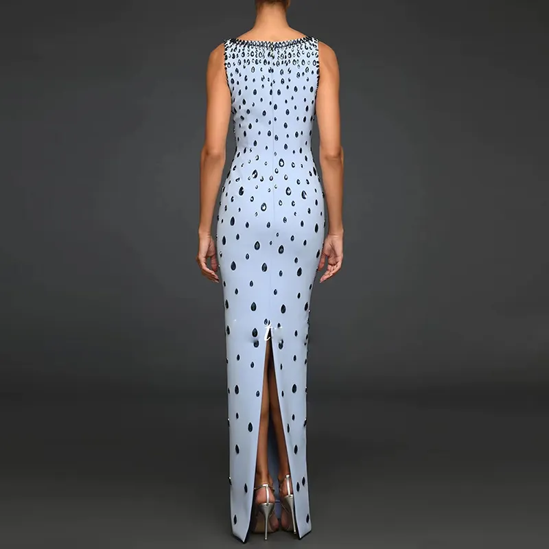 Nigikala Nigikala Star Fashion Heavy Industry Nails Studded Elastic Vest Long Dress Dress Dress