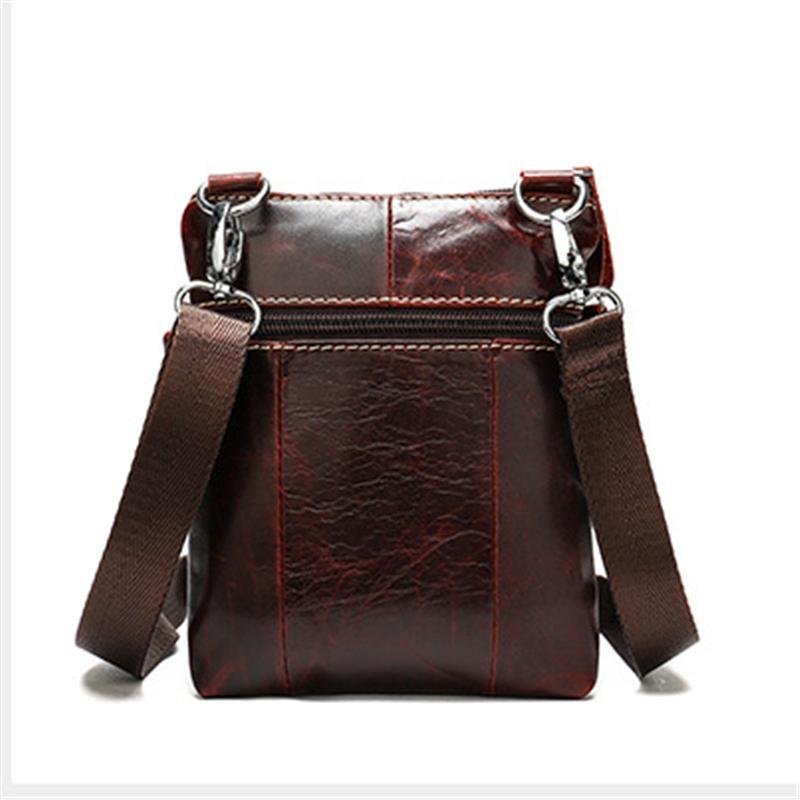 Mens Vintage Large Capacity Messenager Bags Casual Leather Shoulder Bags