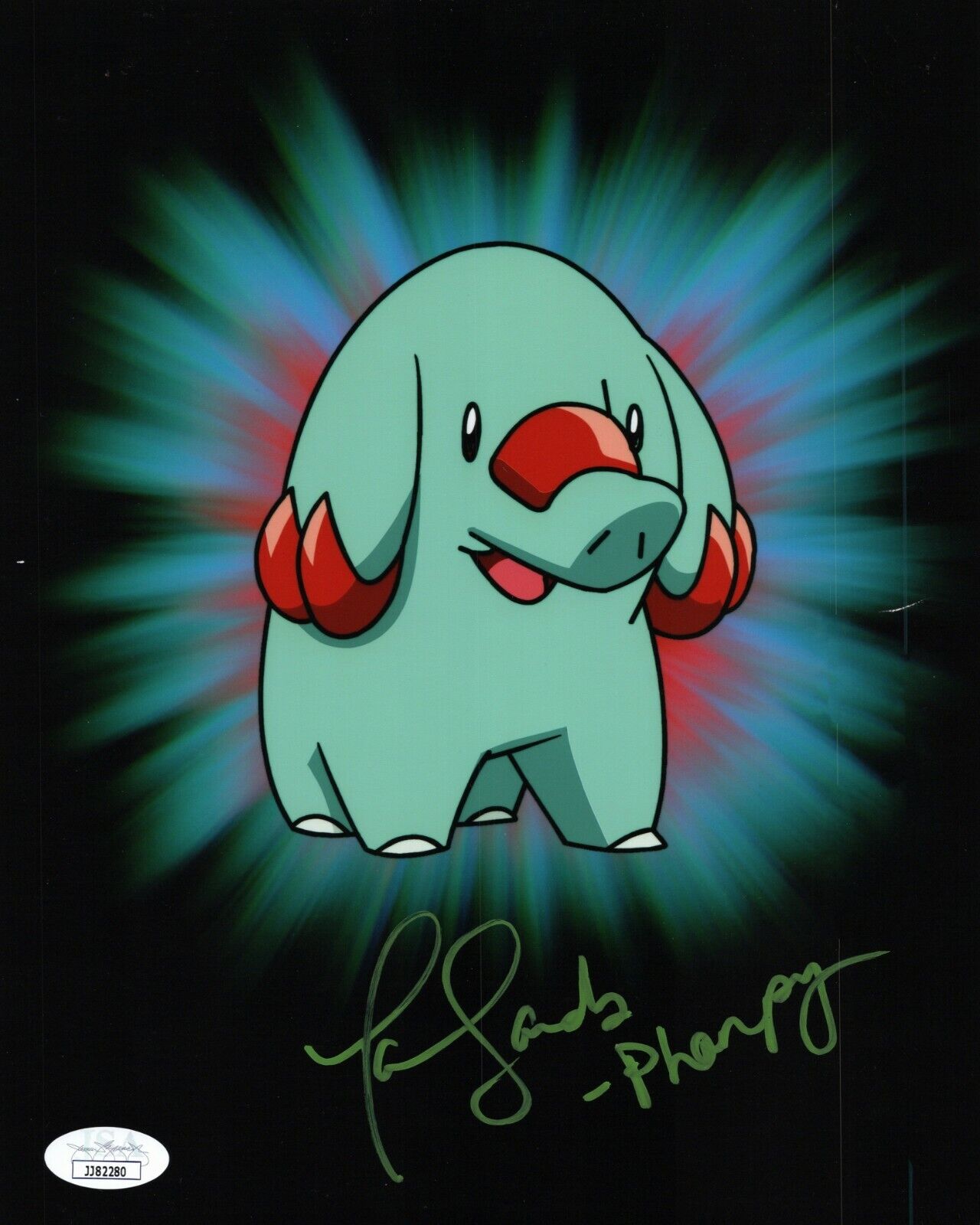 ~ TARA SANDS Authentic Hand-Signed PHANPY - POKEMON