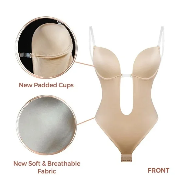 backless bra bodysuit  Invishaper – Plunge Backless Body Shaper