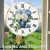 2D DIY Acrylic Vase Diamond Painting Clock Pendant w/ Clock Function Wall Decor