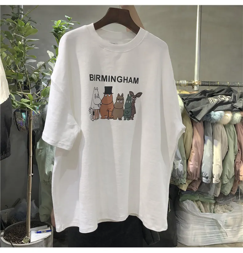 Brownm Brownm Celebrity Short-Sleeved T-Shirt Women's Wear 2024 Summer Wear New Korean Version Of Harajuku Loose-Match Half-Sleeve T-Shirt Clothes