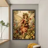 【Limited Stock Sale】Full Embroidery Cotton Thread11CT Print Retro Butterfly Girl Cross Stitch50x65cm tapestrymarket