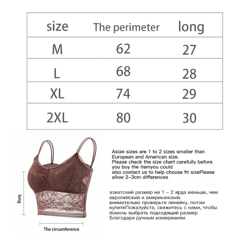 Billionm Women Lace Tank Top Sexy Hollow Out Camisole Padded Crop Tops Soft Comfortable Bralette Underwear Lady Vest Lingerie M-XXL