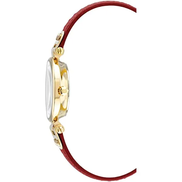 Anne Klein 女士皮质表带腕表 Honey/Gold