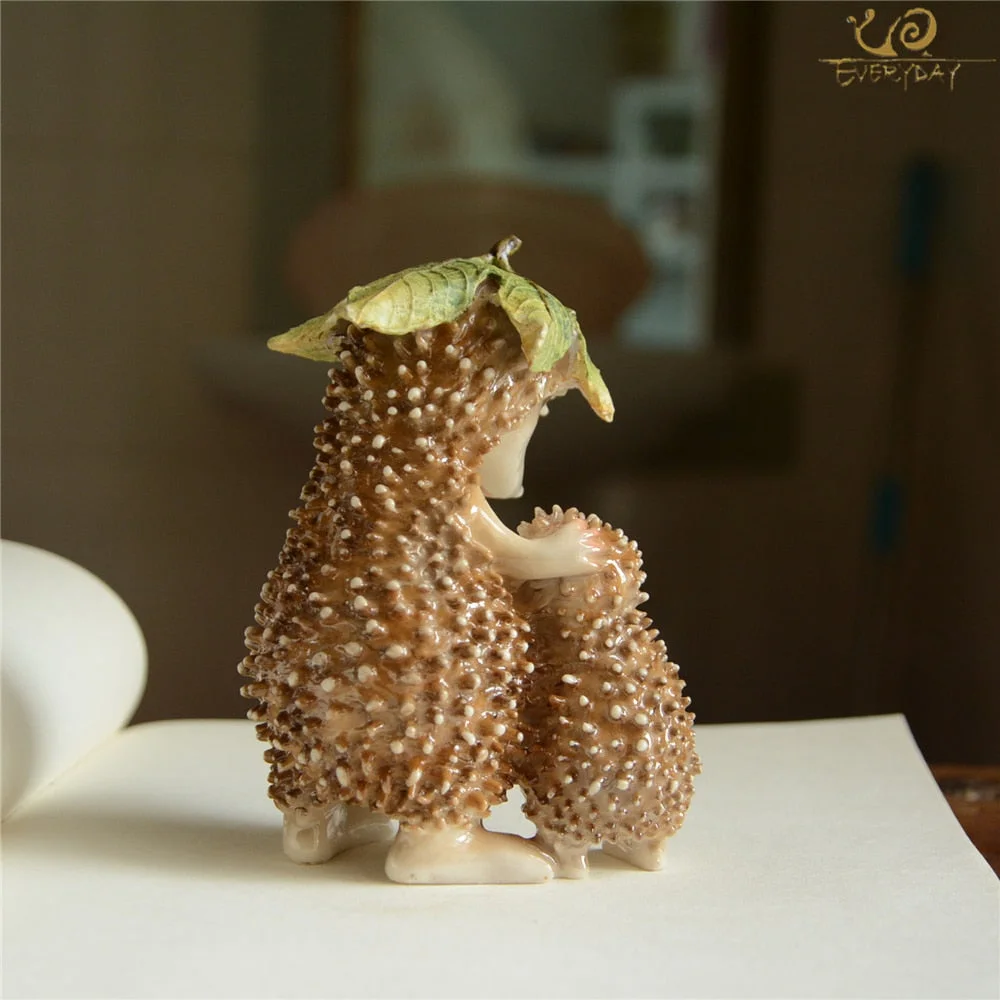 Everyday Collection Mini Fairy Garden Decoration Hedgehog Animal Figurine Ornament Tabletop Balcony Home Decor