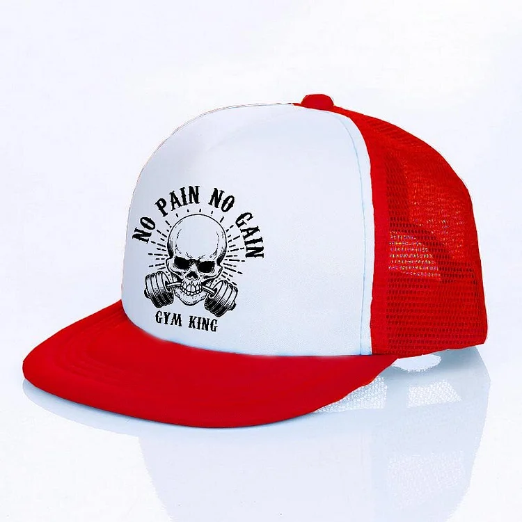 Summer Outdoor Trucker Caps No Pain No Gain Inspirational Snapback Hat Men Women Weightlifting Mustle Workout Mesh Hat YF110