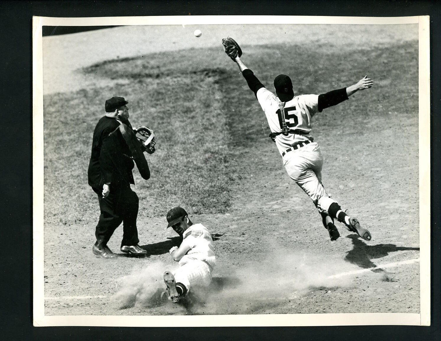 Norm Zauchin Jim Hegan Bill Summers 1958 Press Photo Poster painting Washington Senators Tigers