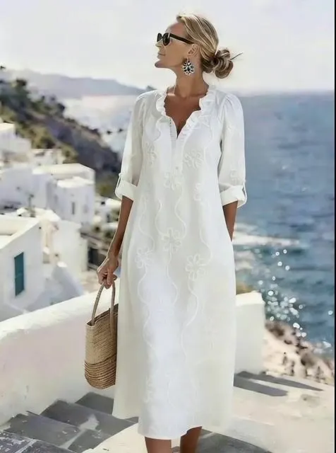 Women's Casual Lace Embroidered Dress