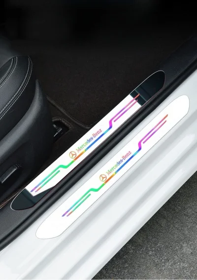 Car Door Sill Strip Anti-trampling Protection Sticker Acrylic Laser Welcome Pedal Thickened Anti-scratch And Wear-resistant