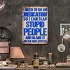 Warning Stupid People - Vintage Metal Tin Signs(12*16Inch) - Warning