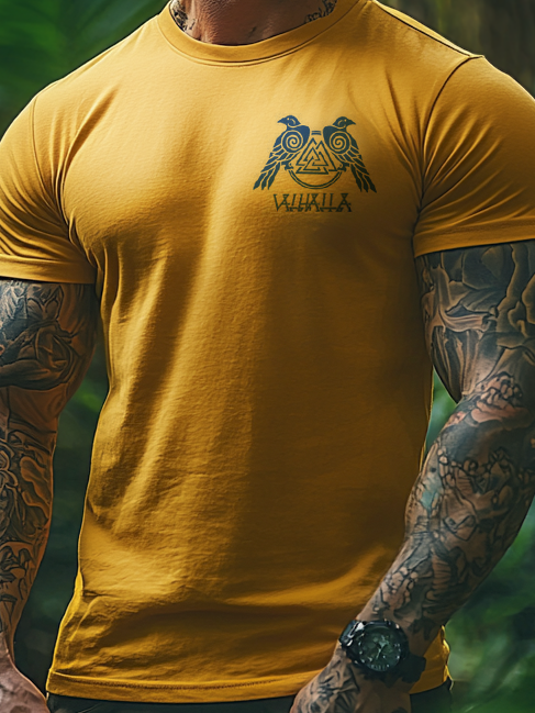 Men's Casual Viking Odin Raven Totem T-shirt / Rvogue / Rvogue