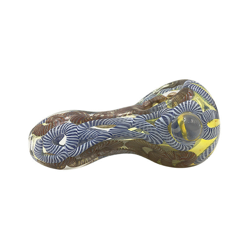 Mixed Colors Steamroller Spoon Cigarette Smoking Glass Pipe