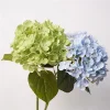 Real Touch Moisture Blue White Hydrangea Artificial Stem Flower