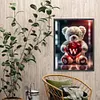 uk.everydayedeals (Limited Stock)Diamond Painting - Full Square - Heart Bear Letter W35x45cm