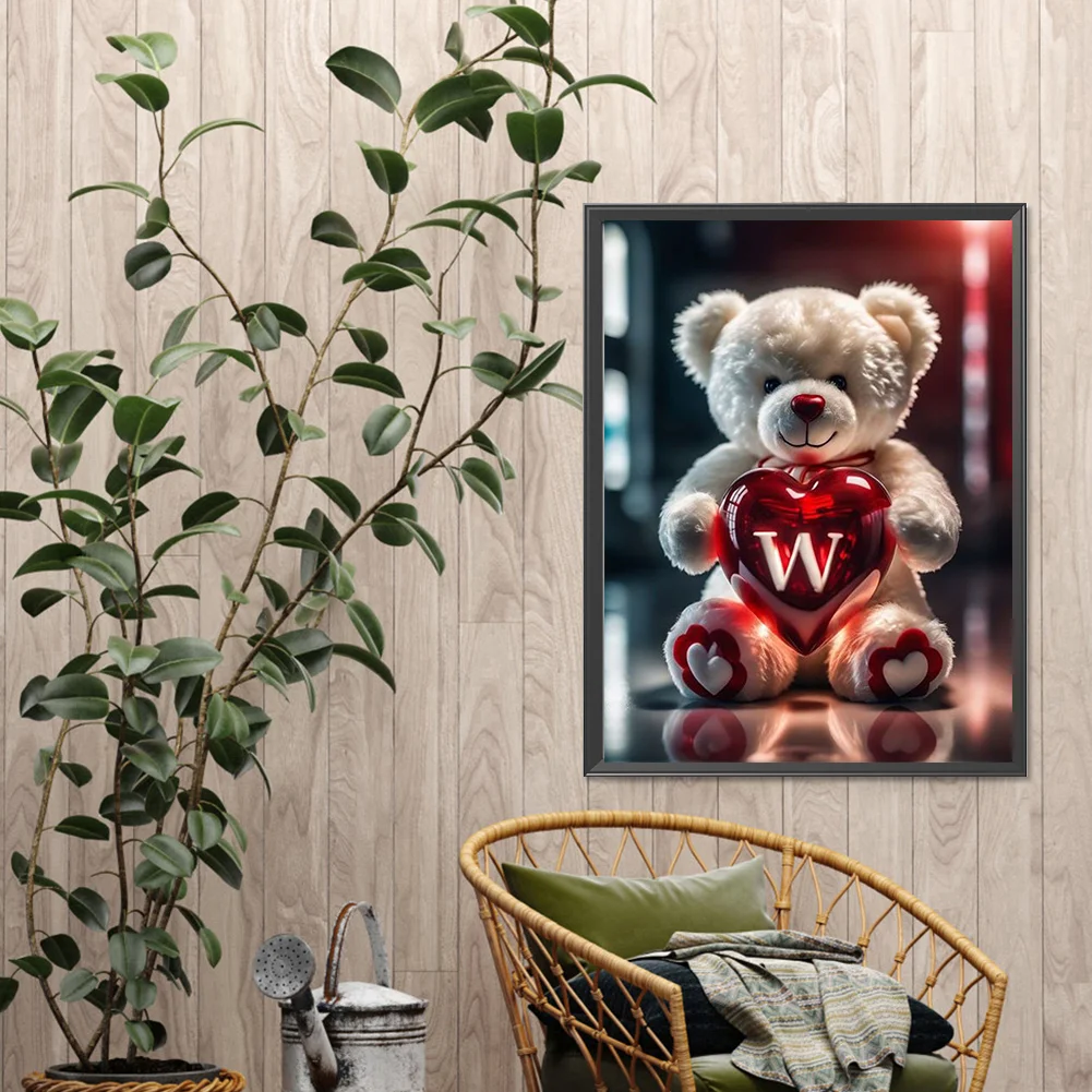 Diamond Painting - Full Square Drill - Bear Love W(Canvas|35*45cm)